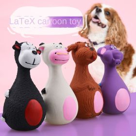 Latex sound toys for dogs; cartoon dog toy for elephants and cows; pet toy - White dairy cattle