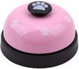 Pet Training Bell Clicker with Non Skid Base, Pet Potty Training Clock, Communication Tool Cat Interactive Device - light pink