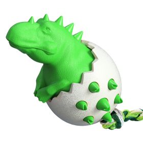 Dog Toothbrush Molar Stick Pet Bite-Resistant Interactive Puzzle Cleaning Teeth Fun Boring Artifact Spherical Dinosaur Egg Toy - Green