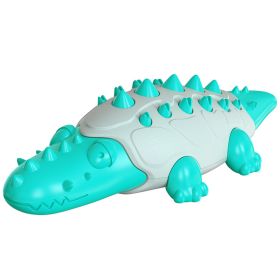 Rubber Kong Dog Toy Small Dog Accessories Interactive Puppy Dog Toothbrush Teeth Cleaning Brushing Stick French Bulldog Toys - Crocodile Blue