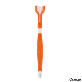 Three Sided Pet Toothbrush Three-Head Multi-angle Toothbrush Cleaning Dog Cat Brush Bad Breath Teeth Care Tool - B02