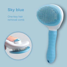 Dog Hair Remover Comb Cat Dog Hair Grooming And Care Brush For Long - Green