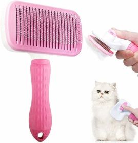 Dog Hair Remover Comb Cat Dog Hair Grooming And Care Brush For Long - Blue