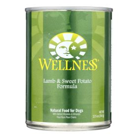 Wellness Pet Products Dog Food - Lamb And Sweet Potato Recipe - Case Of 12 - 12.5 Oz. - Default