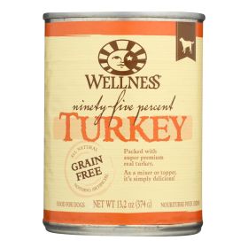 Wellness Pet Products Canned Dog Food -95% Turkey - Case Of 12 - 13.2 Oz - Default