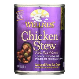 Wellness Pet Products Dog Food - Chicken With Peas And Carrots - Case Of 12 - 12.5 Oz. - Default