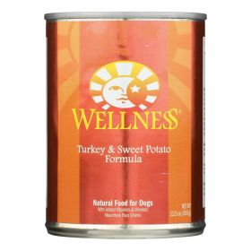 Wellness Pet Products Dog Food - Turkey And Sweet Potato Recipe - Case Of 12 - 12.5 Oz. - Default