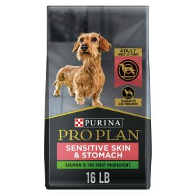 Purina Pro Plan Sensitive Skin and Stomach for Adult Dogs Under 20 lb Salmon 16 lb Bag - Purina Pro Plan