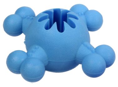 Pet Life 'Quadra-Bone' TPR Treat Dispensing Durable Dog Toy - Blue