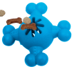 Pet Life 'Quadra-Bone' TPR Treat Dispensing Durable Dog Toy - Blue