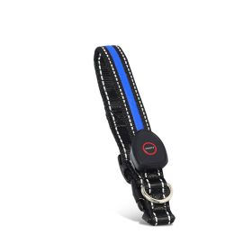 Blinking Flashing Pets Safety LED Adjustable Dog Collar  - Blue - Pet supplies