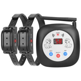 328FT Electric Wireless Dog Fence System With GPS Location Monitor Collar Receiver  - Dog Fence With 2 Collar