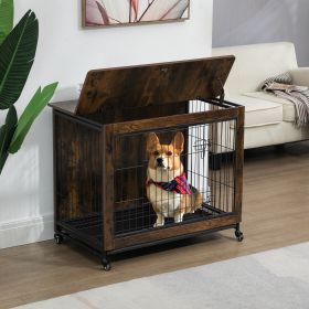 23 Inch Heavy-Duty Dog Crate Furniture - Brown