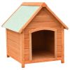 Dog House Solid Pine & Fir Wood 28.3"x33.5"x32.3" - Brown