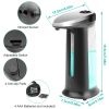 Automatic Soap Dispenser 16.9OZ Anti-slip Sensor Refillable Hand Gel Desktop Dispenser 2 Drop Volume Adjustment - Black