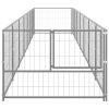 Dog Kennel Silver 75.3 ftÂ² Steel - Silver