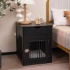 2-In-1 Dog House with Drawer and Wired Wireless Charging - Black