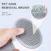 Pet Comb Stainless Steel Needle Comb Dog And Cat Hair Removal Floating Hair Cleaning Beauty Skin Care Pet Dog Cleaning Brush - Blue