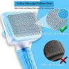 Dog Hair Remover Comb Cat Dog Hair Grooming And Care Brush For Long - black