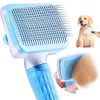 Dog Hair Remover Comb Cat Dog Hair Grooming And Care Brush For Long - black