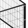 Dog Kennel Black 871.9 ftÂ² Steel - Black