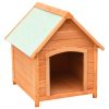 Dog House Solid Pine & Fir Wood 28.3"x33.5"x32.3" - Brown