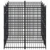 Outdoor Dog Kennel Steel 59.5 ftÂ² - Black