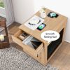 Furniture Style Dog Kennel with Drawer and Removable Dog Bed - Natural