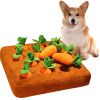 12 Plush Carrots Enrichment Dog Puzzle Toys Hide and Seek Carrot Farm Dog Toys Carrot Patch Dog Snuffle Toy for Puppy Large Dogs - 12 Carrots 35x35cm