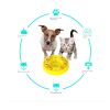 Dog Puzzle Toys Slow Feeder Interactive Increase Puppy IQ Food Dispenser Slowly Eating NonSlip Bowl Pet Cat Dogs Training Game - Yellow