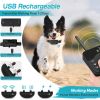 2 In 1 Wireless Electric Dog Fence Waterproof Pet Shock Boundary Containment System Electric Training Collar for Small Medium Large Dogs - Black