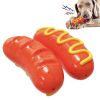 2023 New Sausage Dog Chew Toys TPR Indestructible Dog Toothbrush Toy Squeaky Fun Interactive Dog Toy for Small Medium Large Dogs - 2 pieces