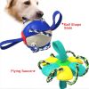 Dog Soccer Ball Interactive Pet Toys Foldable Ball Molar Toy Outdoor Training Ball for Puppy Dog Chew Dog Accessories - White