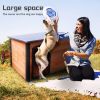 44"Dog House Outdoor & Indoor Wooden Dog Kennel for Winter with Raised Feet Weatherproof for Large Dogs(Gold red and black)(M) - as Pic