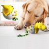 Dog Toothbrush Molar Stick Pet Bite-Resistant Interactive Puzzle Cleaning Teeth Fun Boring Artifact Spherical Dinosaur Egg Toy - Yellow