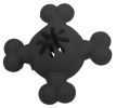 Pet Life 'Quadra-Bone' TPR Treat Dispensing Durable Dog Toy - Black