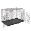 48" Pet Kennel Cat Dog Folding Steel Crate Animal Playpen Wire Metal - as picture