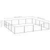 Dog Kennel Silver 172.2 ftÂ² Steel - Silver