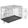 36" Pet Kennel Cat Dog Folding Steel Crate Animal Playpen Wire Metal - as picture