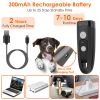 Ultrasonic Dog Anti-Bark Device 2 in 1 Rechargeable Barking Control Training Tool 32ft LED Light 2 Mode Dog Whistle Safe for Dog Human - Black