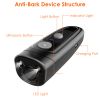 Ultrasonic Dog Anti-Bark Device 2 in 1 Rechargeable Barking Control Training Tool 32ft LED Light 2 Mode Dog Whistle Safe for Dog Human - Black