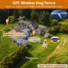 2 In 1 Dog GPS Fence Tracker Wireless GPS Dog Fence GPS Dog Collar with 32-2887FT Radius IPX6 Waterproof  - Black