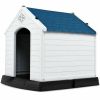 Dog House Made of Plastic with Ventilation System and Fastening Device - M