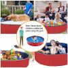 Foldable Pet Swimming Pool PVC Kiddie Baby Dog Swim Pool Bathing Tub Playmat Kids Pools - Red