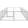 Dog Kennel Silver 129.2 ftÂ² Steel - Silver