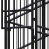 Outdoor Dog Kennel Steel 39.7 ftÂ² - Black