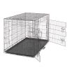 48" Pet Kennel Cat Dog Folding Steel Crate Animal Playpen Wire Metal - as picture