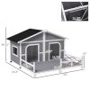 Dog House- Gray, White - as picture