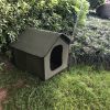 Portable Soft Dog House Cat House, Outdoor Waterproof Windproof Rainproof Dog Pet House, Foldable Semi Enclosed Pet Puppy House - Large