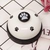 Pet Training Bell Clicker with Non Skid Base, Pet Potty Training Clock, Communication Tool Cat Interactive Device - black